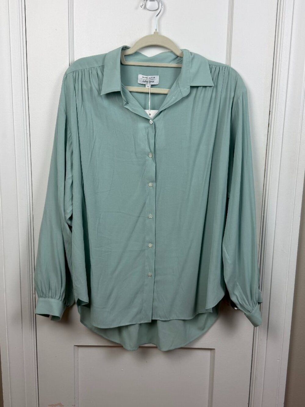 & Other Stories | Sage Green Button Down Blouse 6 NWT